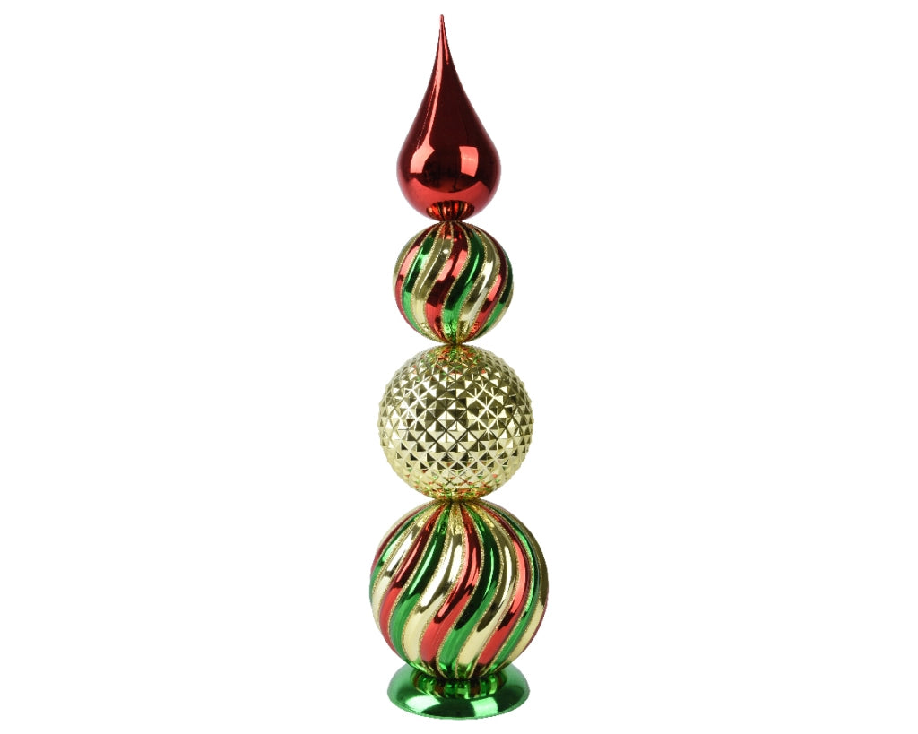Ornamento polistirolo rosso 15x52 cm