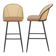 Set di 2 sgabelli da bar 102 x 44 x 63 cm marrone 03_0008731