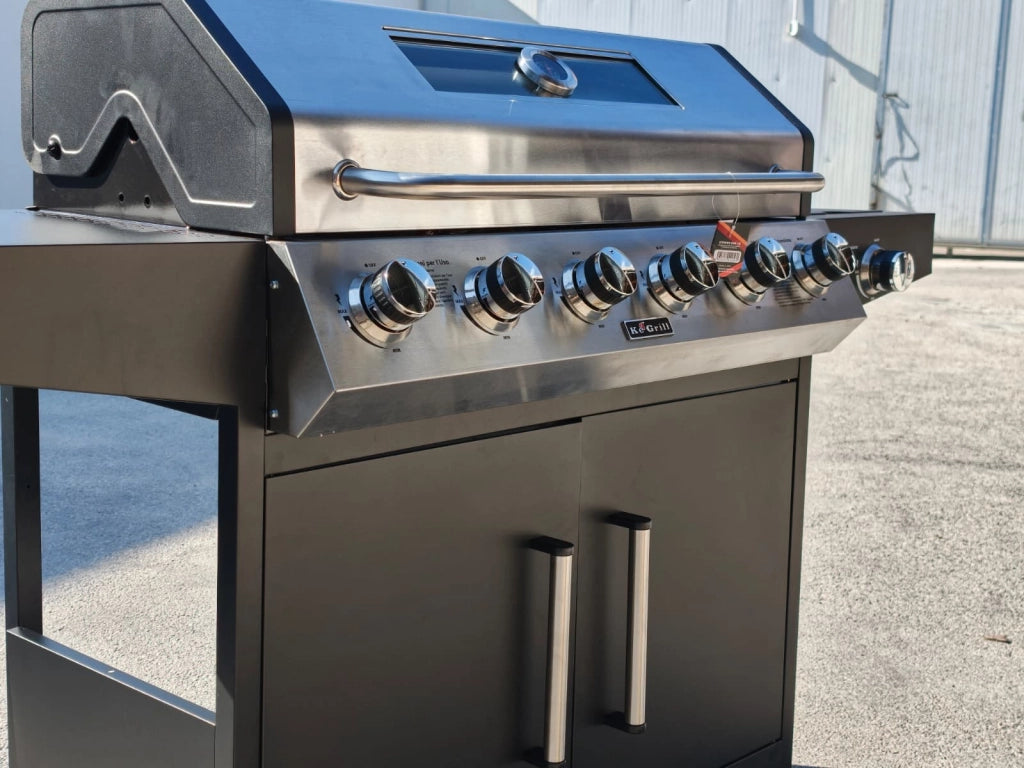 Ke grill barbecue arrosto 6 fuochi + fornello laterale