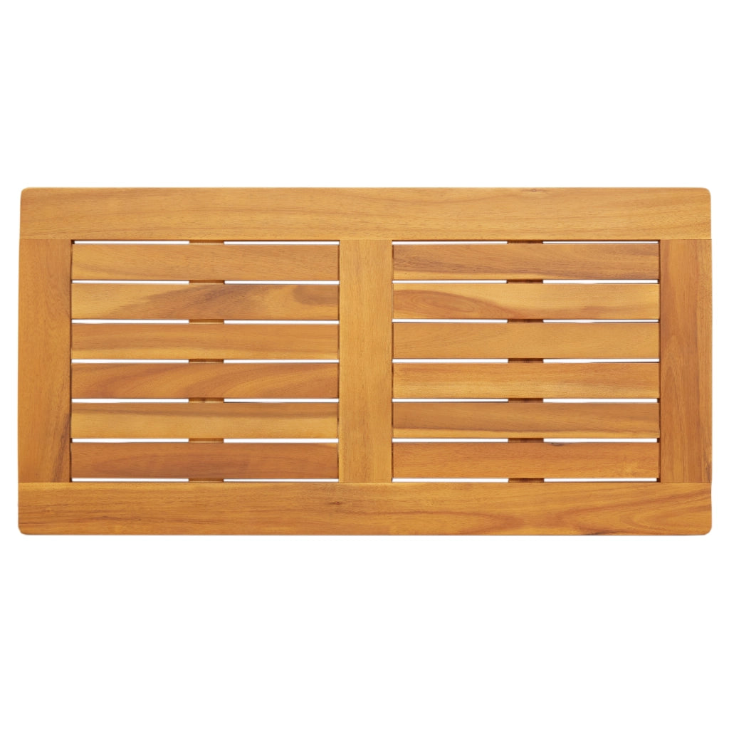 Piano Tavolo 80x40x2,2 cm Rettangolare in Legno Massello di Acacia