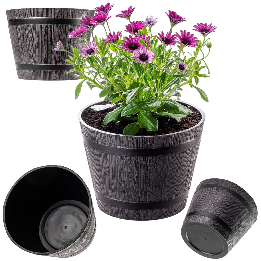 Vaso da fiori KADAX per giardino, vaso per fiori da terrazzo, copertura per fiori, vaso rotondo 23 cm