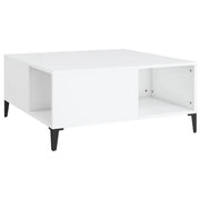 Tavolino da salotto | Tavolino da caff¨¨ | Tavolino da Soggiorno Bianco 80x80x36,5 cm in Legno Multistrato