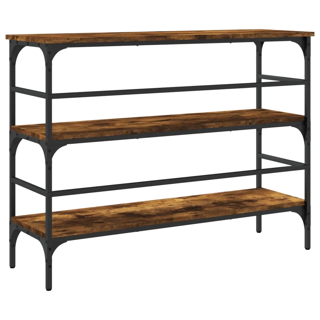 Tavolo Consolle | Tavolo d'Ingresso Rovere Fumo 100x32x75 cm Legno Multistrato