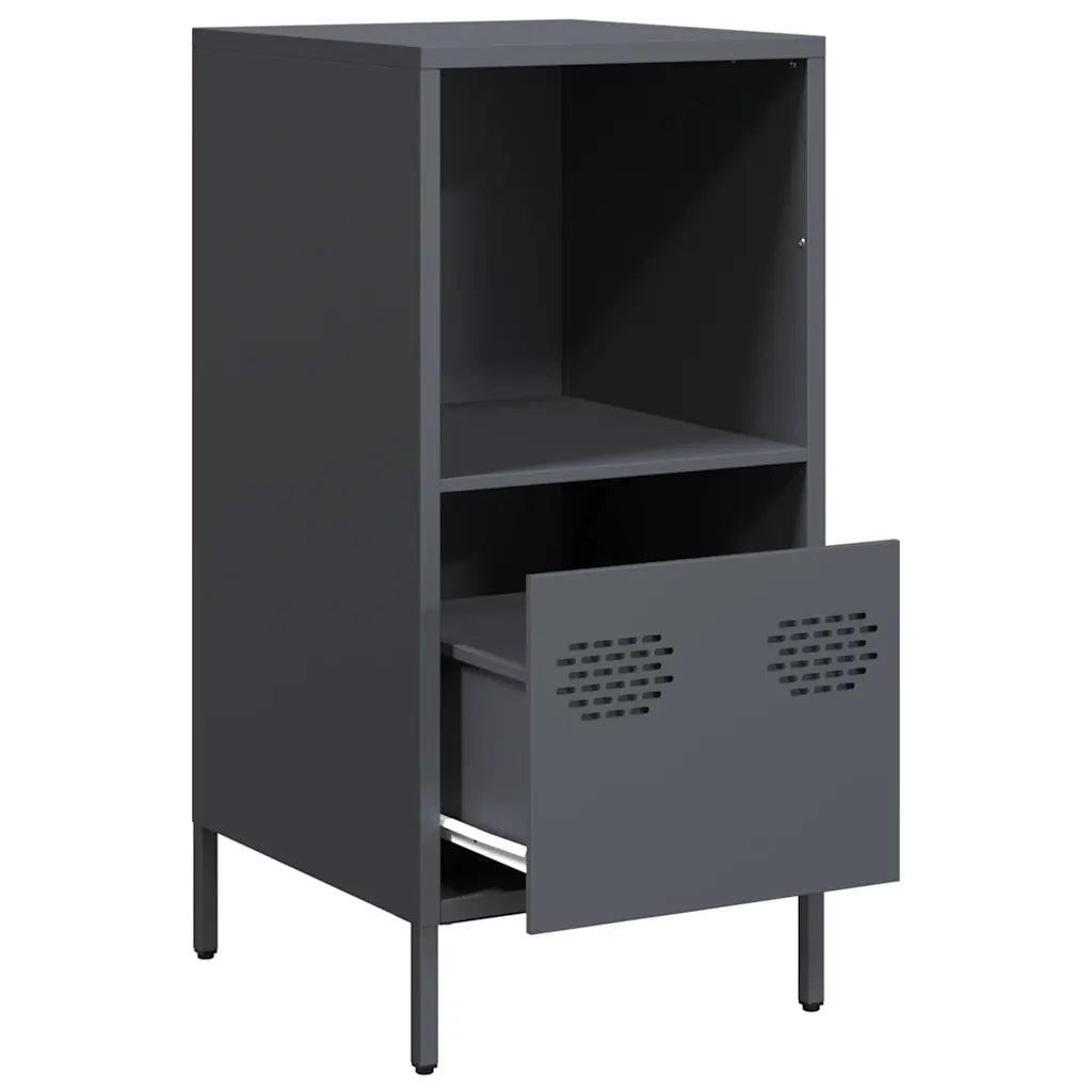 Credenza Antracite 35x39x73,5 cm in Acciaio Laminato a Freddo 851354