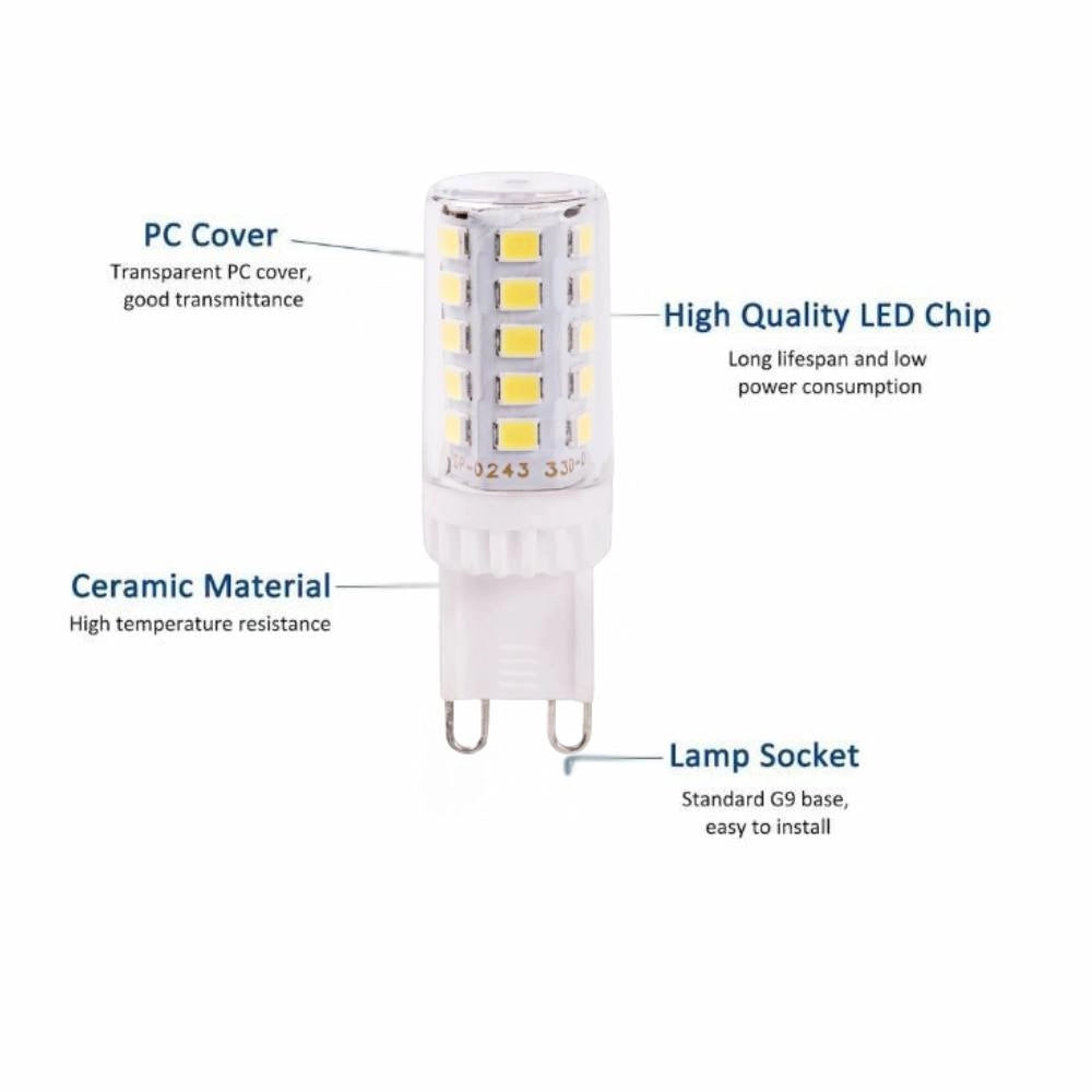 Lampadina led g9 4w dimmerabile per illuminazione interni *** temperatura colore lampada 4500k bianco naturale, confe...