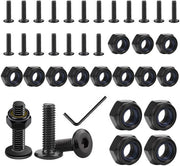 Set di viti a inbus M6 - viti a inbus nere - viti a inbus a 6 facce - viti a inbus a 6 facce in acciaio inossidabile - set di 40 pezzi - inclusa chiave a inbus