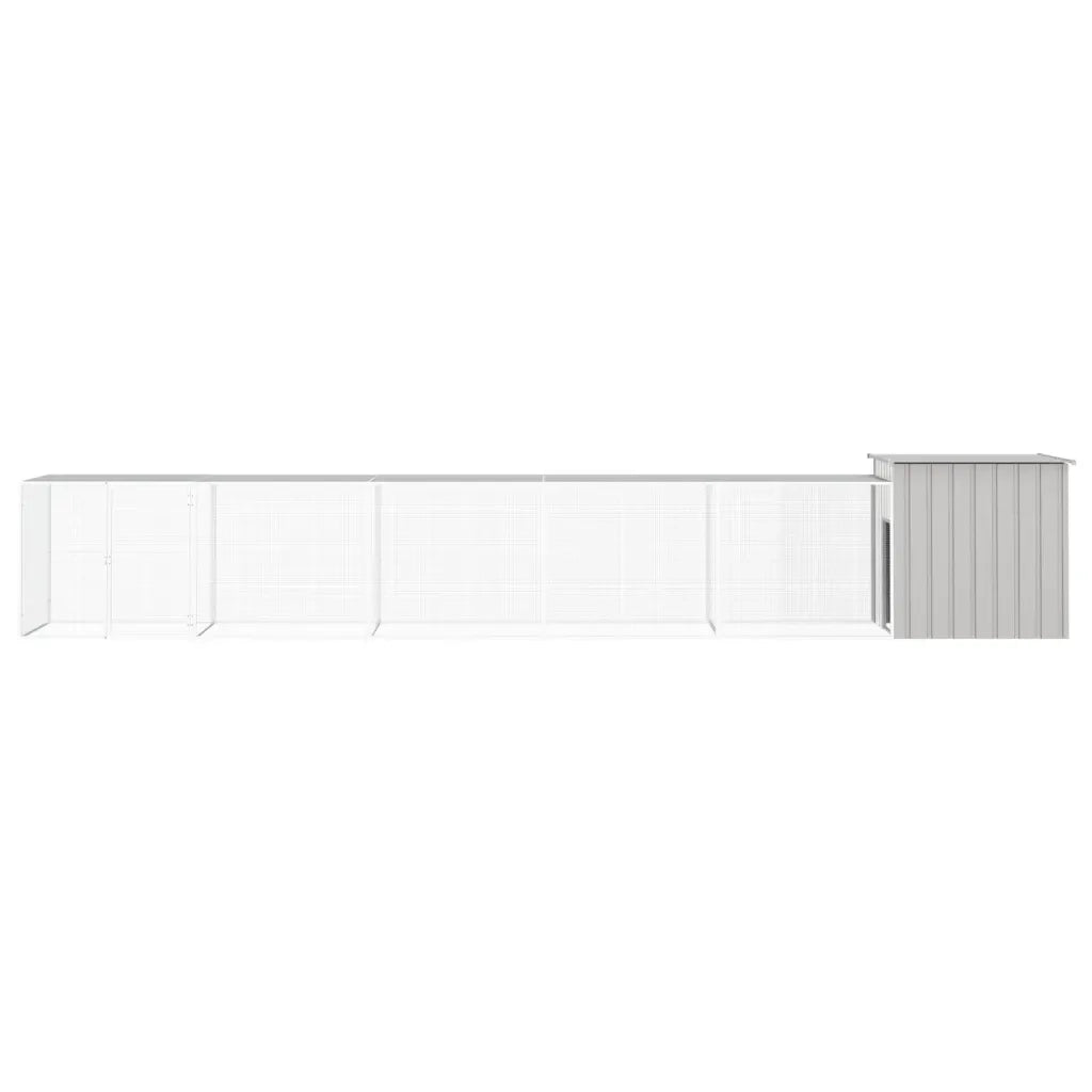 Gabbia per Polli Grigia 600x91x100 cm Acciaio Zincato 3106463