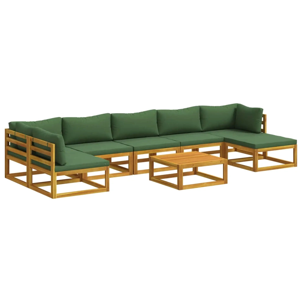 Set di divani 8 pz Naturale Legno di Acacia Massello 3417275