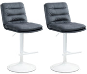 2er Set Barhocker Damar Samt weiЯ
