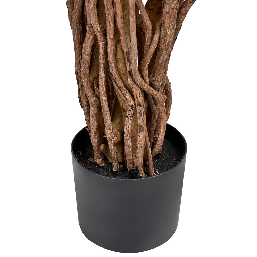 Pianta artificiale in vaso Uso interno in plastica con vaso nero 180 cm Accessorio decorativo per interni