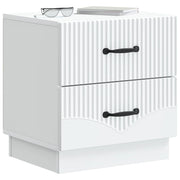 Set di 2 Comodini | Armadio da Notte | Mobiletto da notte con cassetto Bianco 43 x 34,5 x 44,5 cm
