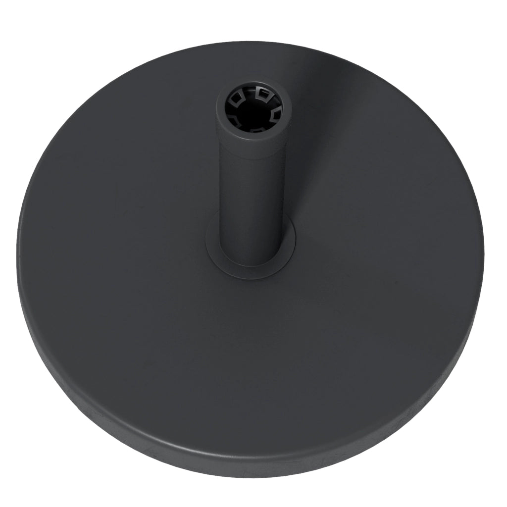 Base per Ombrellone Rotonda ¨C Zephmum ¨C Plastica e Cemento, Nero, ?46.5 cm