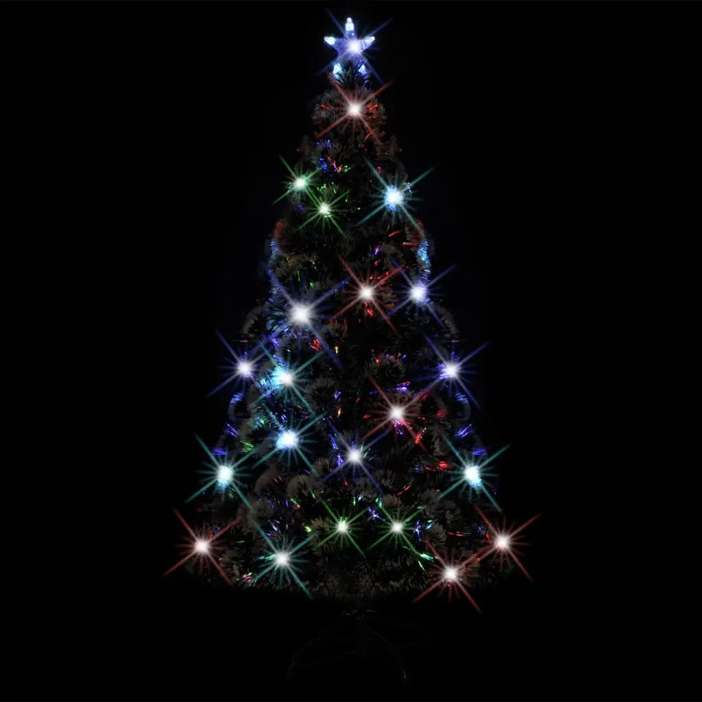 Albero di Natale | Decorazioni natalizie Preilluminato con Supporto e LED 180 cm Fibra Ottica