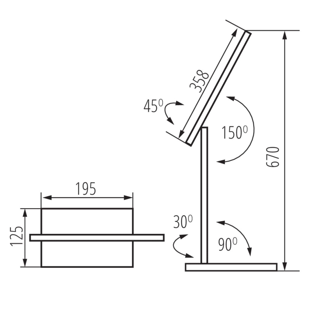 Lampada da scrivania Kanlux Preda 7,3W USB luce variabile nero