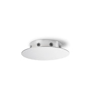Rosone Multicavo 8 Fori In Metallo Cromo Spazzolato D15Cm