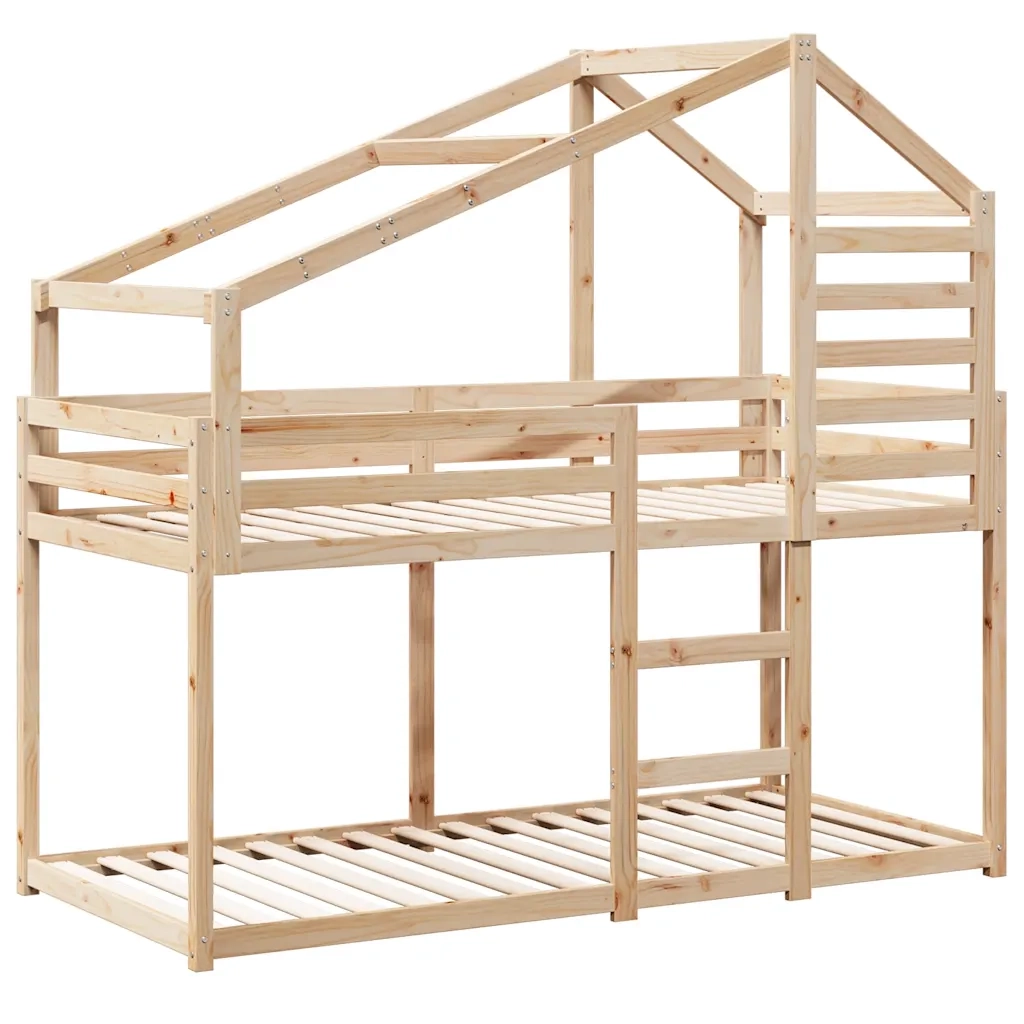 Letto a Castello senza Materasso 90x190 cm Legno di Pino 3281964