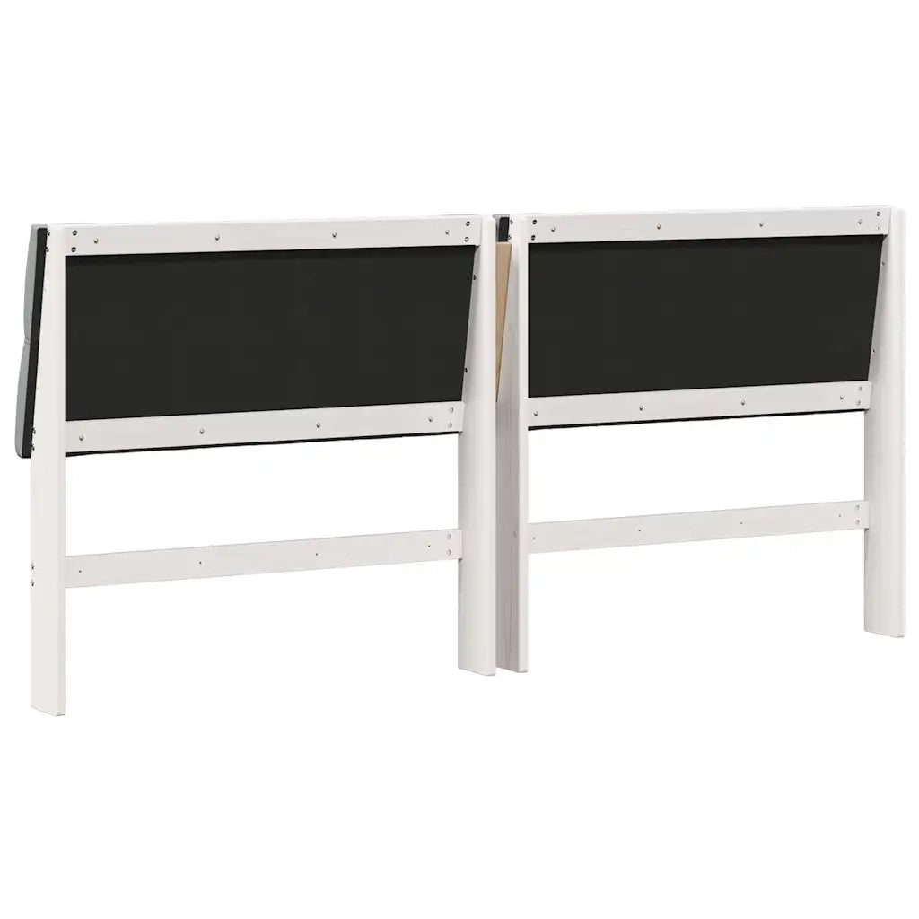 Testiera imbottita Grigio chiaro 200 cm Pino massello 879323