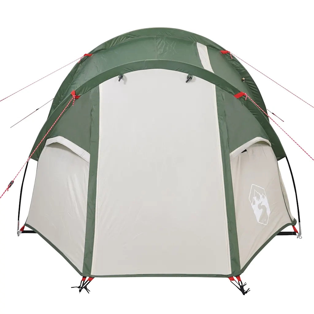 Tenda da Campeggio a Tunnel per 3 Persone Verde Impermeabile 94390