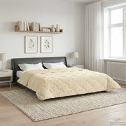 Duvet Estivo Crema 220 x 240 cm Microfibra e Fleece Teddy 42026226