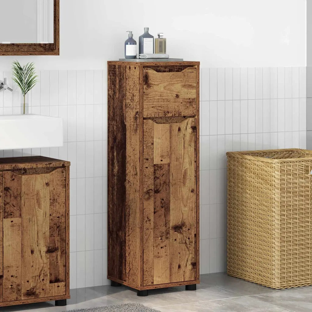 Mobile da Bagno con cassetto Legno vecchio 30,5 x 30 x 101 cm