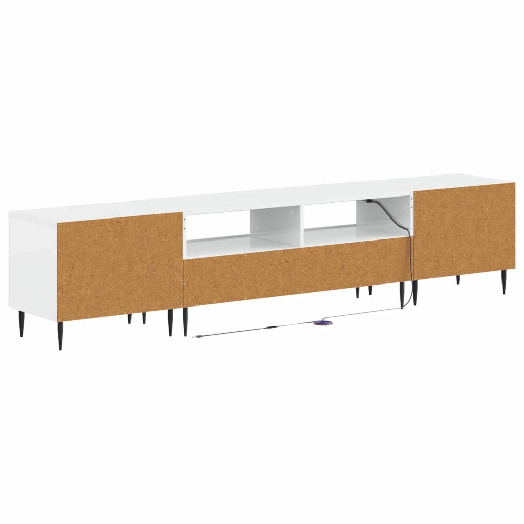 Mobile TV LED a 3 pezzi Bianco Lucido Legno ingegnerizzato 3416681