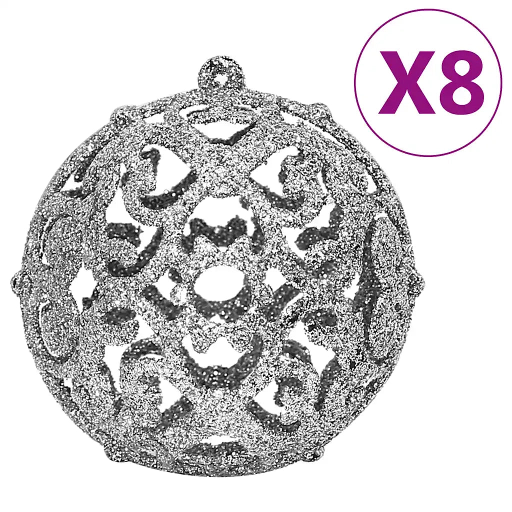 Set Palline di Natale 111 pz-Decorazioni natalizie Argento in Polistirene