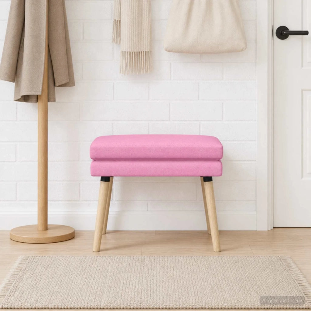 Panchina a doppio strato Rosa 60 x 40 x 46 cm Tessuto 42038429