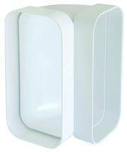 CURVA VERTICALE DI TIPO RETTANGOLARE PER AERAZIONE CANALIZZATA mm. 150x70, col. Bianco