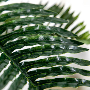 Pianta Artificiale di Palma con 18 Foglie Altezza 85 cm Vaso Incluso Verde