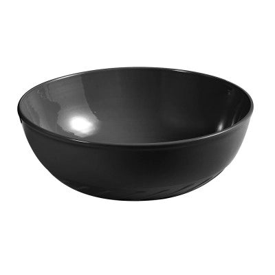 Lavabo da appoggio 40 cm nero lucido con rilievi sul fondo  Logos
