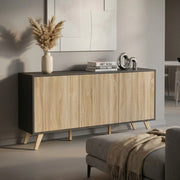 MOBILE ELTON GRIGIO E NATURALE