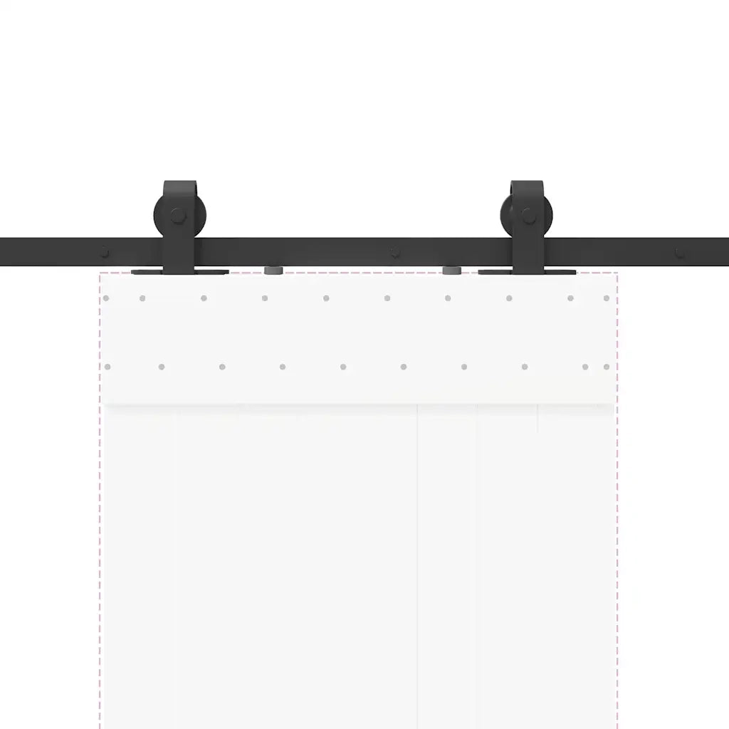 Kit di Binari per Porte Scorrevoli 183 cm Acciaio Nero CFW1558851