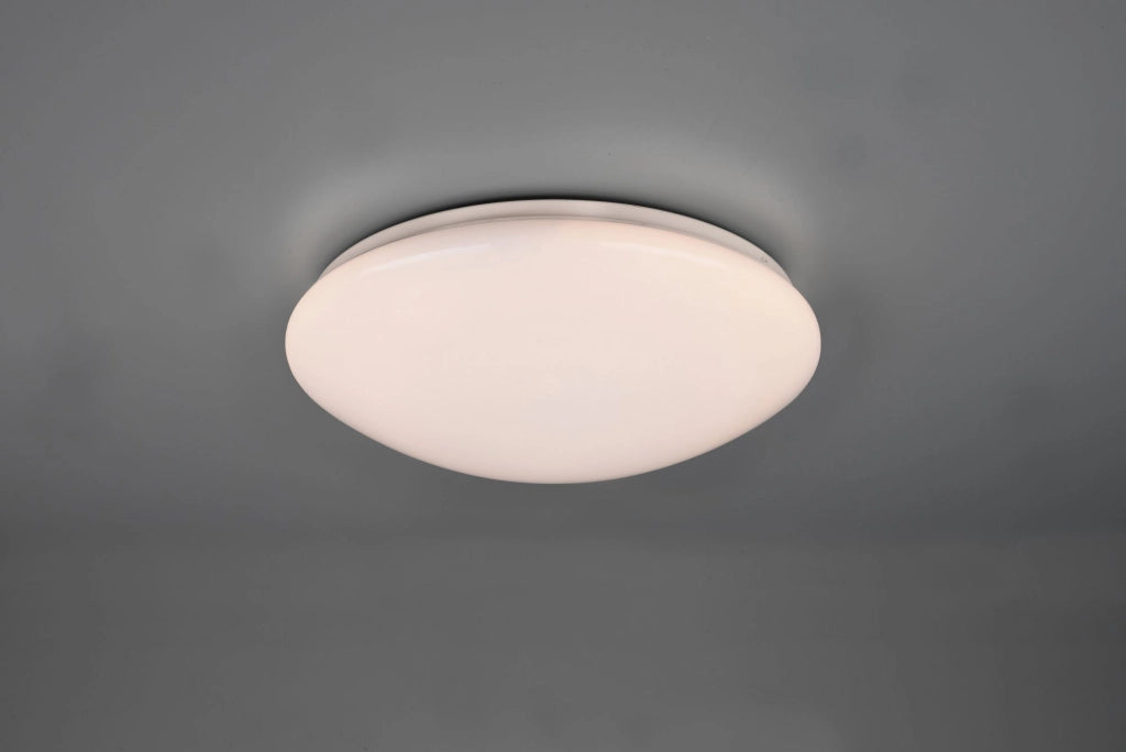 LUKIDA PLAFONIERA LED TONDA DIFFUSORE METACRILATO SATINATO CON TELECOMANDO CON FUNZIONI DI VARIAZIONE LUCE CALDA E FREDDA, REGOLAZIONE INTENSITA' DI LUCE E LUCE NOTTURNA D. 40CM