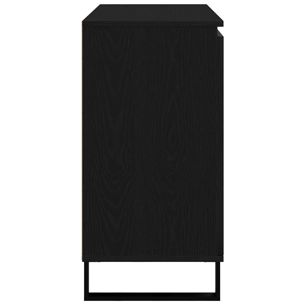 Credenza Rovere Nero 101,5 x 35 x 70 cm Legno multistrato 862935