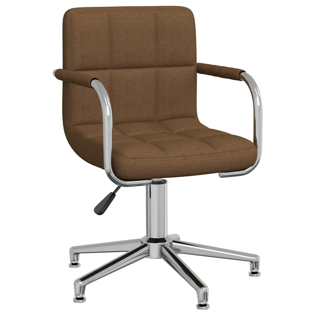 Sedia Girevole da Ufficio Marrone in Tessuto 334732
