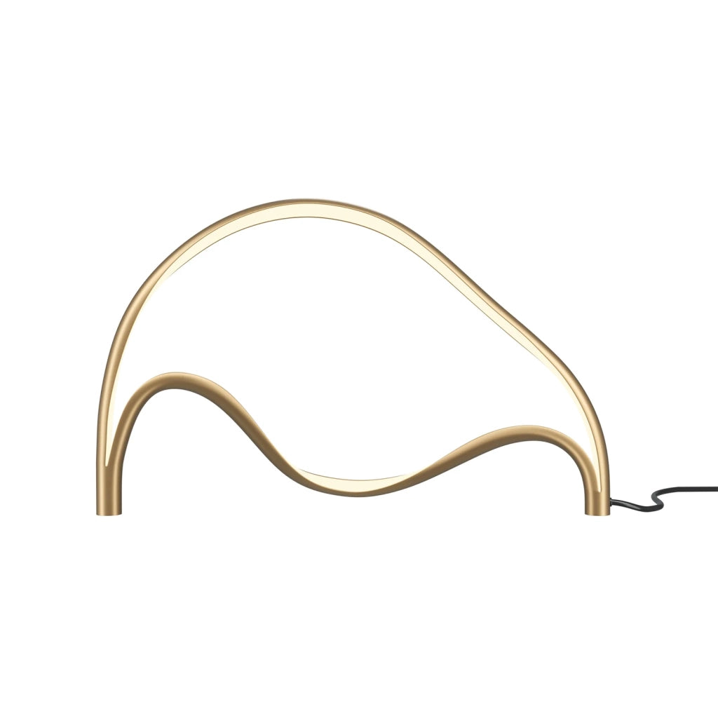 Maytoni Lampada da tavolo moderna Plons 1 luce LED integrato ottone alluminio diffusore silicone