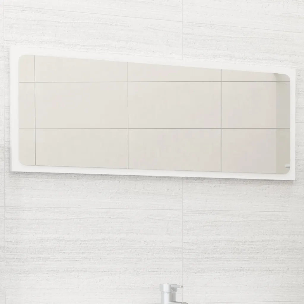 Specchio da Bagno Bianco 90x1,5x37 cm in Truciolato cod mxl 70312