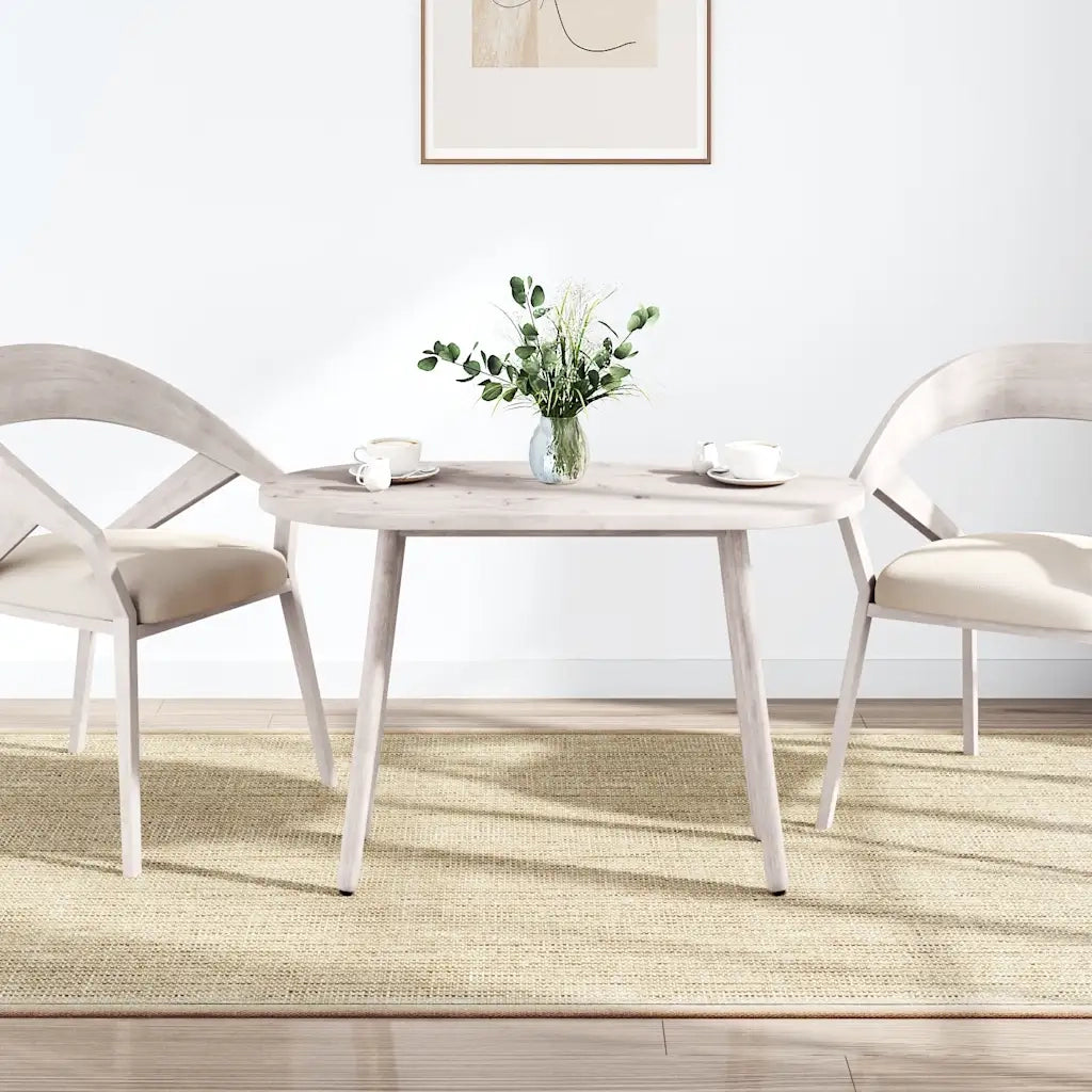 Piano Tavolo | Superficie Tavolo | Piano Scrivania Bianco 100x50x2,5 cm Legno Massello di Pino Ovale