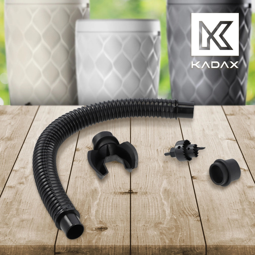 Kit di collegamento per serbatoio di raccolta acqua piovana KADAX per grondaie