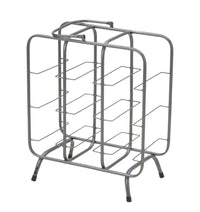 Porta Bottiglie Rack Quadrato 9 Posti 40x23x47,5 cm in Ferro Grigio