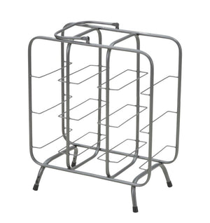 Porta Bottiglie Rack Quadrato 9 Posti 40x23x47,5 cm in Ferro Grigio