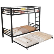 LETTO a castello con letto estraibile 90x200/90x190 cm metallo nero