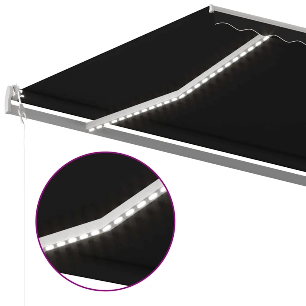 Tenda Automatica con Sensore Vento e LED 500x300 cm Antracite 3068954