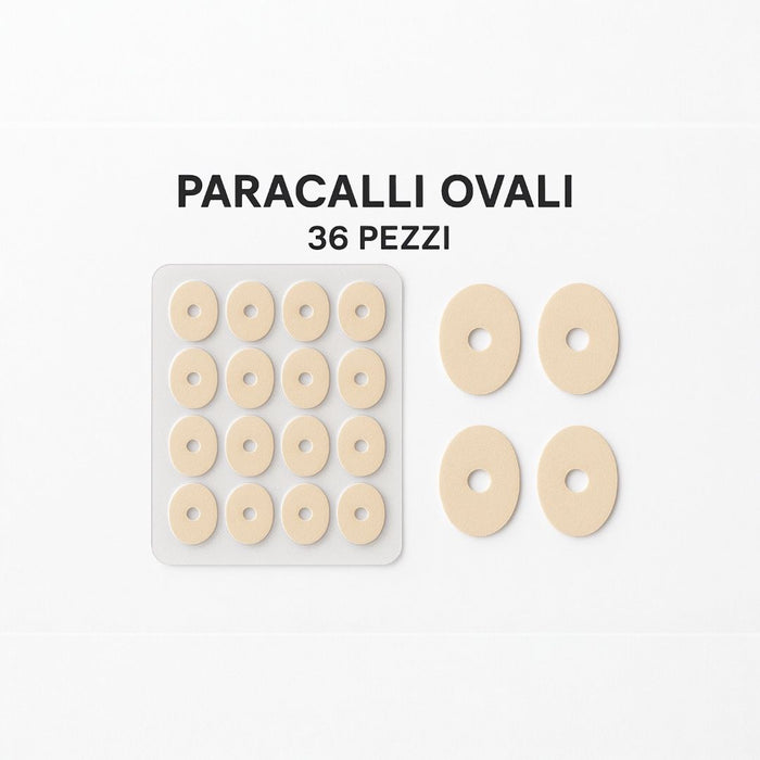 36 Pz Paracalli Ovali in Lattice 2,8x1,8cm Protezioni per Calli e Dita dei Piedi Cuscinetti Morbidi Antisfregamento