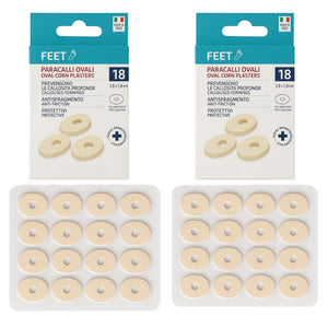 36 Pz Paracalli Ovali in Lattice 2,8x1,8cm Protezioni per Calli e Dita dei Piedi Cuscinetti Morbidi Antisfregamento