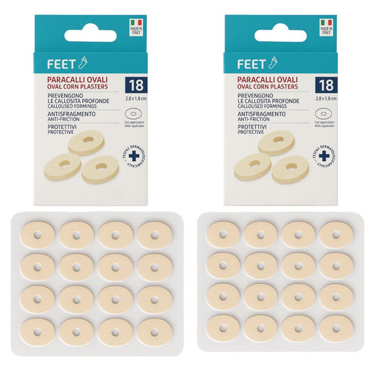 36 Pz Paracalli Ovali in Lattice 2,8x1,8cm Protezioni per Calli e Dita dei Piedi Cuscinetti Morbidi Antisfregamento