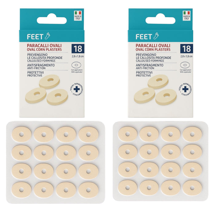 36 Pz Paracalli Ovali in Lattice 2,8x1,8cm Protezioni per Calli e Dita dei Piedi Cuscinetti Morbidi Antisfregamento