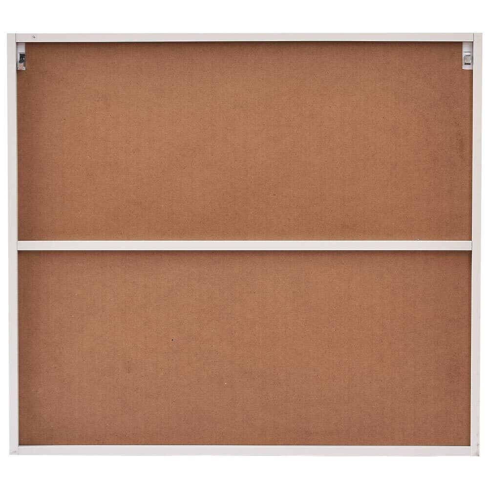 Pensile da Cucina Armadio Sospeso con Vetro da Parete Mobiletto Colore Bianco