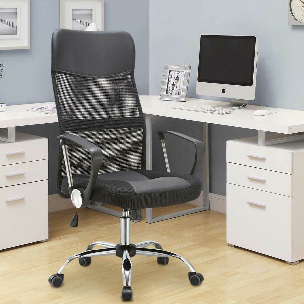 Poltrona Sedia Scrivania Ufficio Presidenziale Girevole Direzionale Pelle Nero