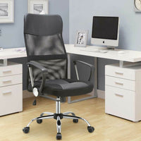 Poltrona Sedia Scrivania Ufficio Presidenziale Girevole Direzionale Pelle Nero